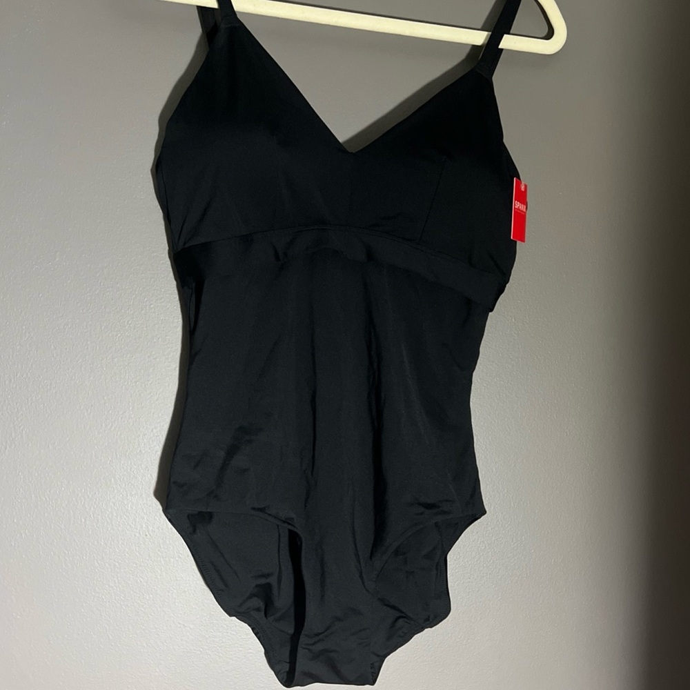 SPANX One Piece Swimsuit Black Large NEW